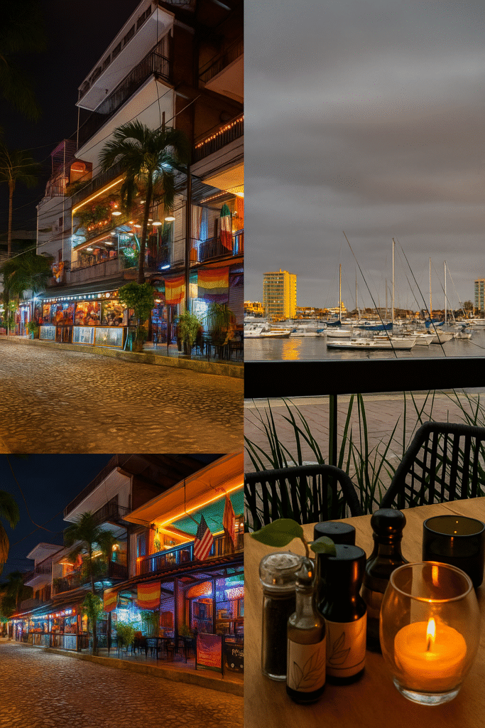 Nightlife in Zona Romántica vs Marina views in Marina Vallarta, Puerto Vallarta, Mexico