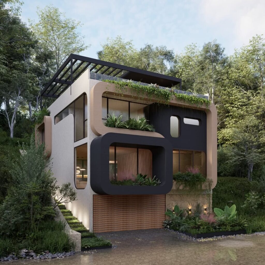 Modern eco-friendly private villa surrounded by jungle in Puerto Vallarta