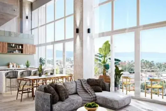 "Luxurious double-level penthouse in Puerto Vallarta real estate presale."
