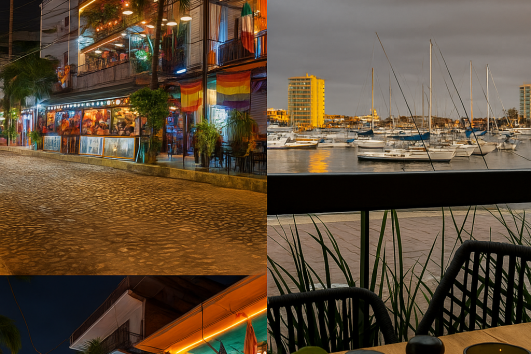 Nightlife in Zona Romántica vs Marina views in Marina Vallarta, Puerto Vallarta, Mexico