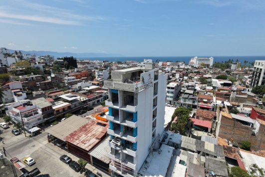 Puerto Vallarta construction update Tropico 5 de Diciembre condo building with ocean view